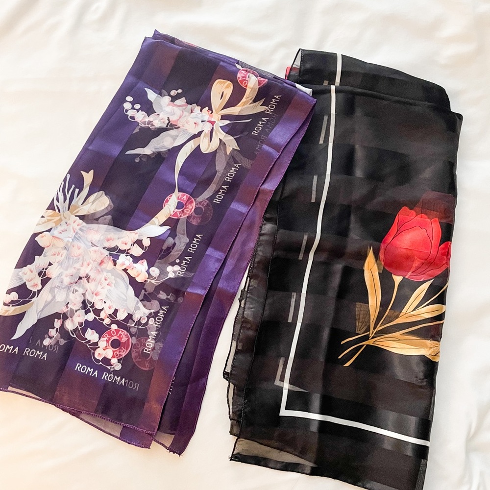 Vintage Roma silk scarves